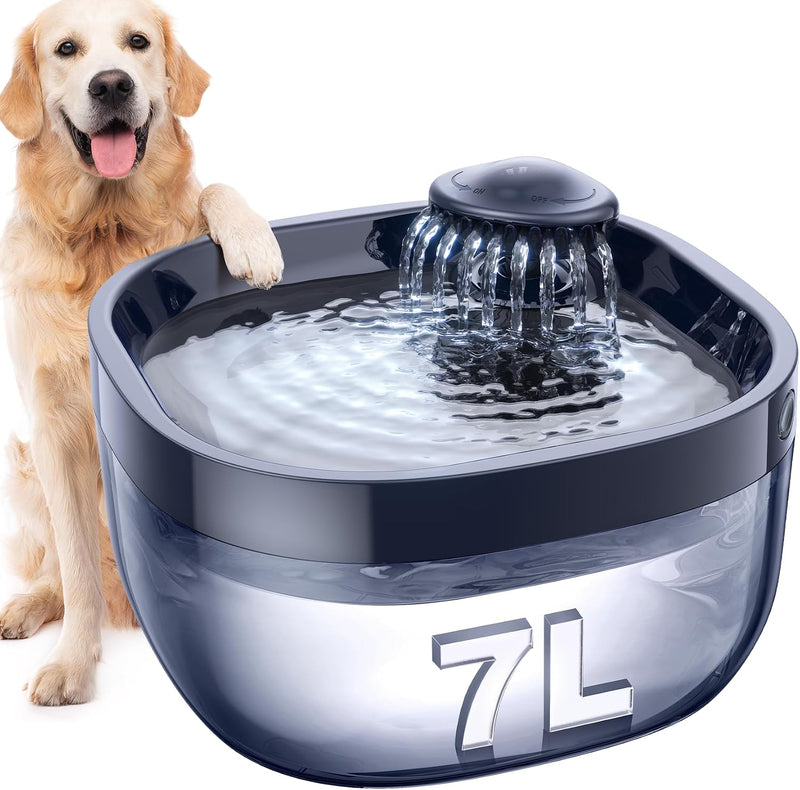 Fuente de agua de 7L\/1.8Gal para perros grandes, dispensador de ta...
