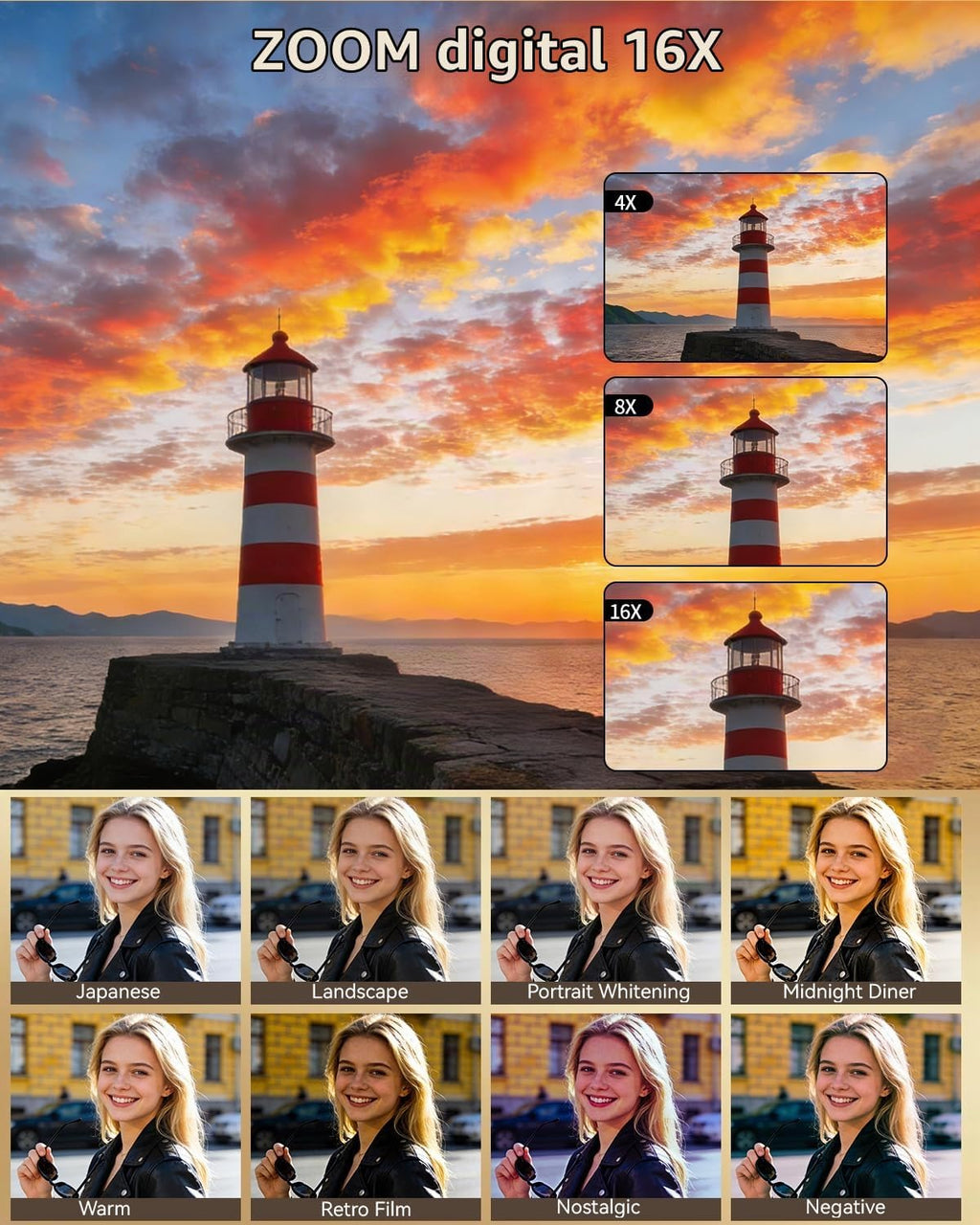 Cámara digital 8K para fotografía, cámara de vlogging WiFi de 92MP...