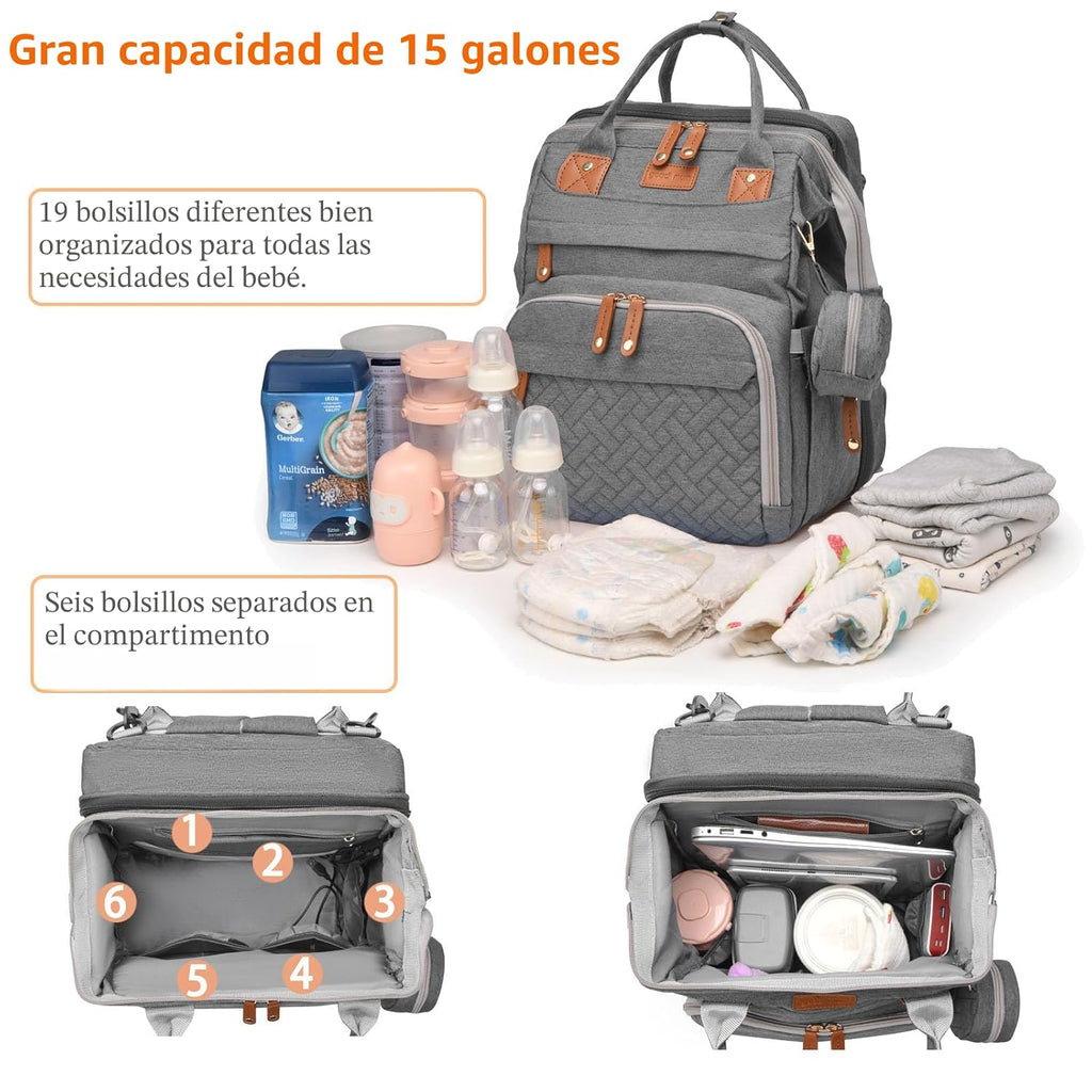 Astro alan Bolsas de pañales para bebé con estación de cambio, moch...