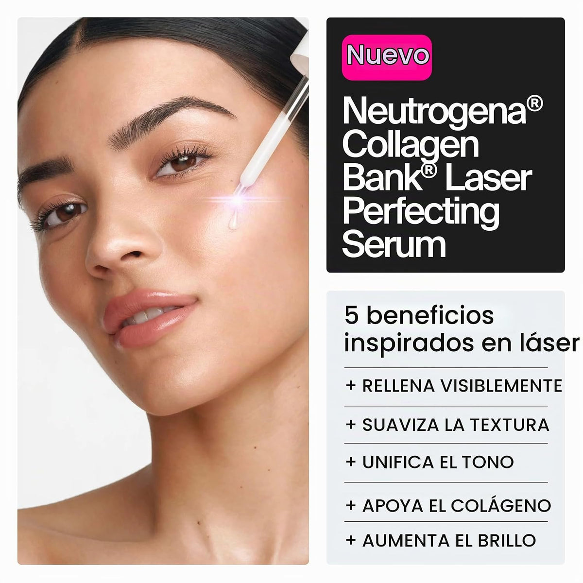 Neutrogena Sérum facial perfeccionador láser de Collagen Bank, 1.0...
