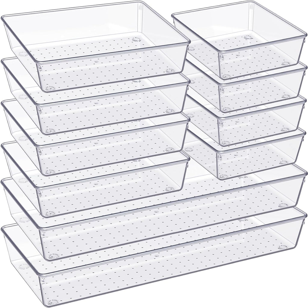 Criusia - Organizador de cajones, juego de 10 piezas de gran tamaño...