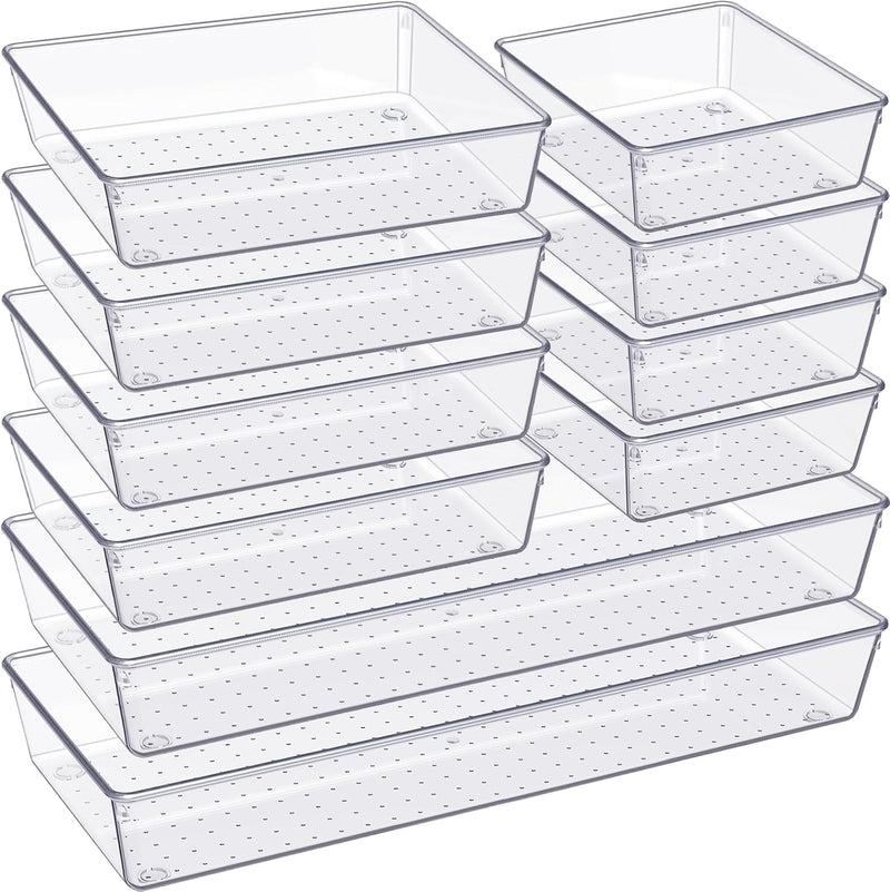 Criusia - Organizador de cajones, juego de 10 piezas de gran tamaño...