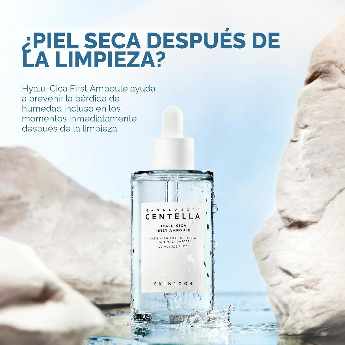 SKIN1004 Hyalu-Cica First Ampolla, suero coreano para rostro con ác...