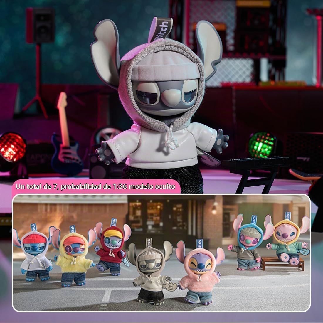 MINISO Disney Stitch GenZ Street Collection - Figura Sorpresa de Ll...