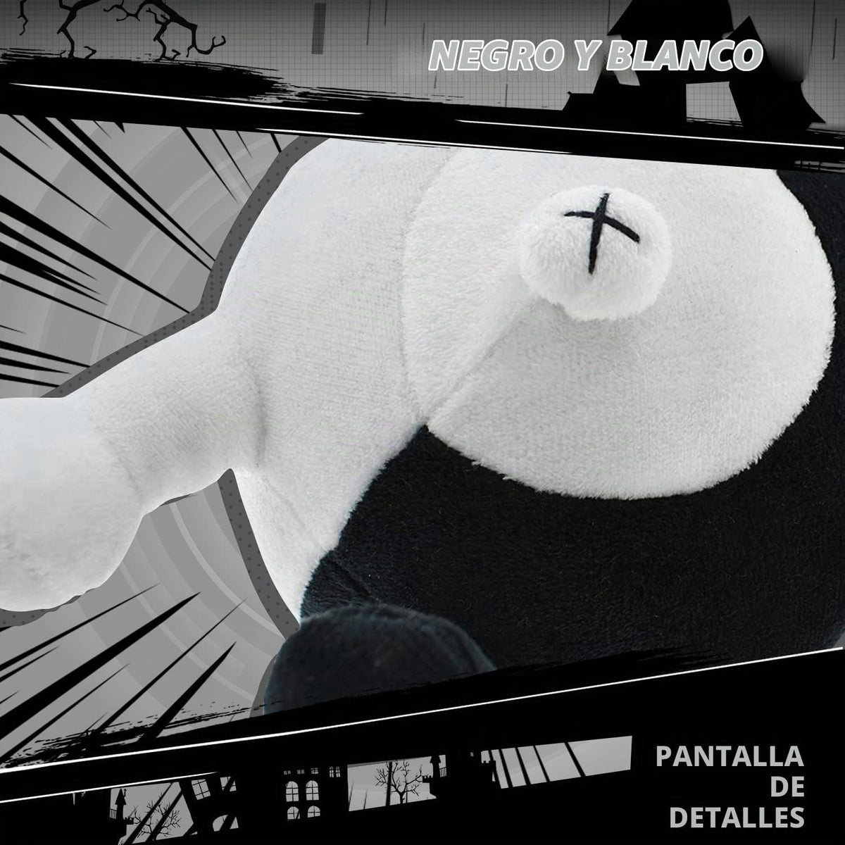 ROYAL WIND Muñeca Monokuma de anime de oso de peluche, color blanco...