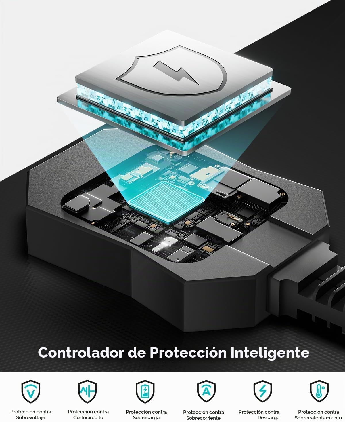 ECOBOSS Cargador de batería solar de 10 W, mantenimiento de 12 V |...