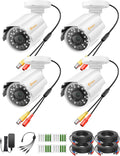 Anlapus Paquete de 4 cámaras de seguridad HD 1080P, IP66 resistente...