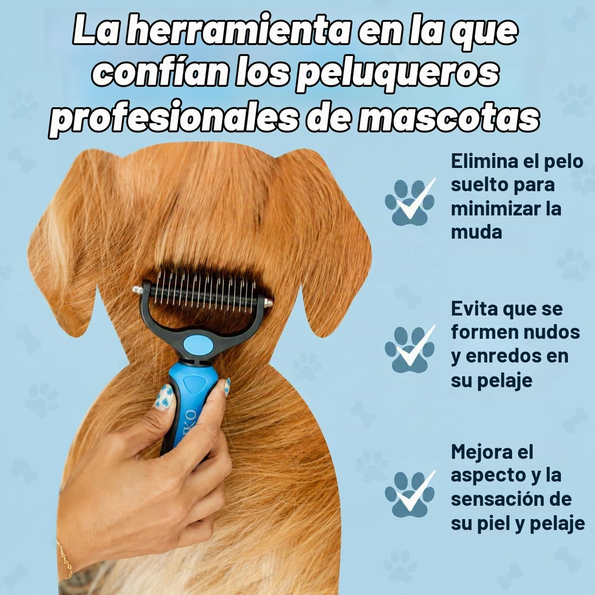 Sinko Cepillo de desprendimiento para perros y gatos, rastrillo y p...