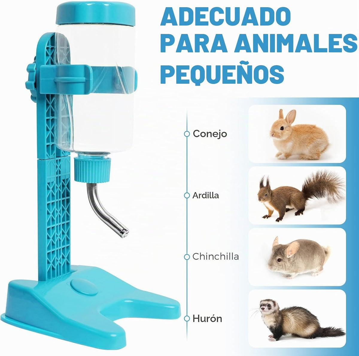 VANNON Dispensador de agua de pie para mascotas, dispensador de bot...