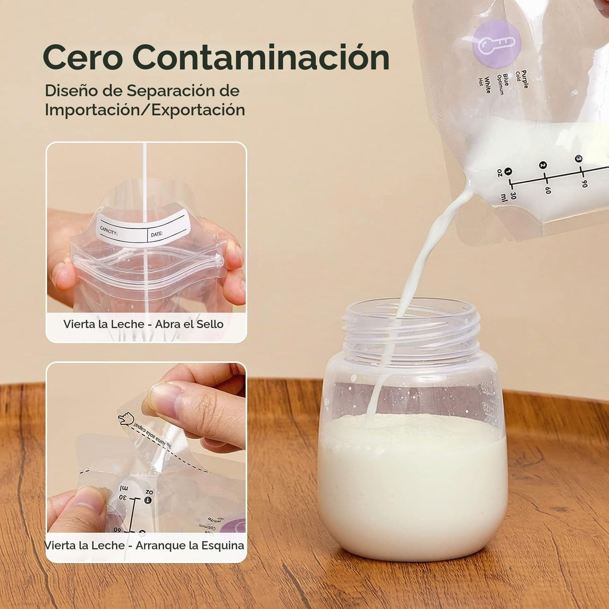 Momcozy Bolsas de almacenamiento de leche materna, paquete de 200 u...