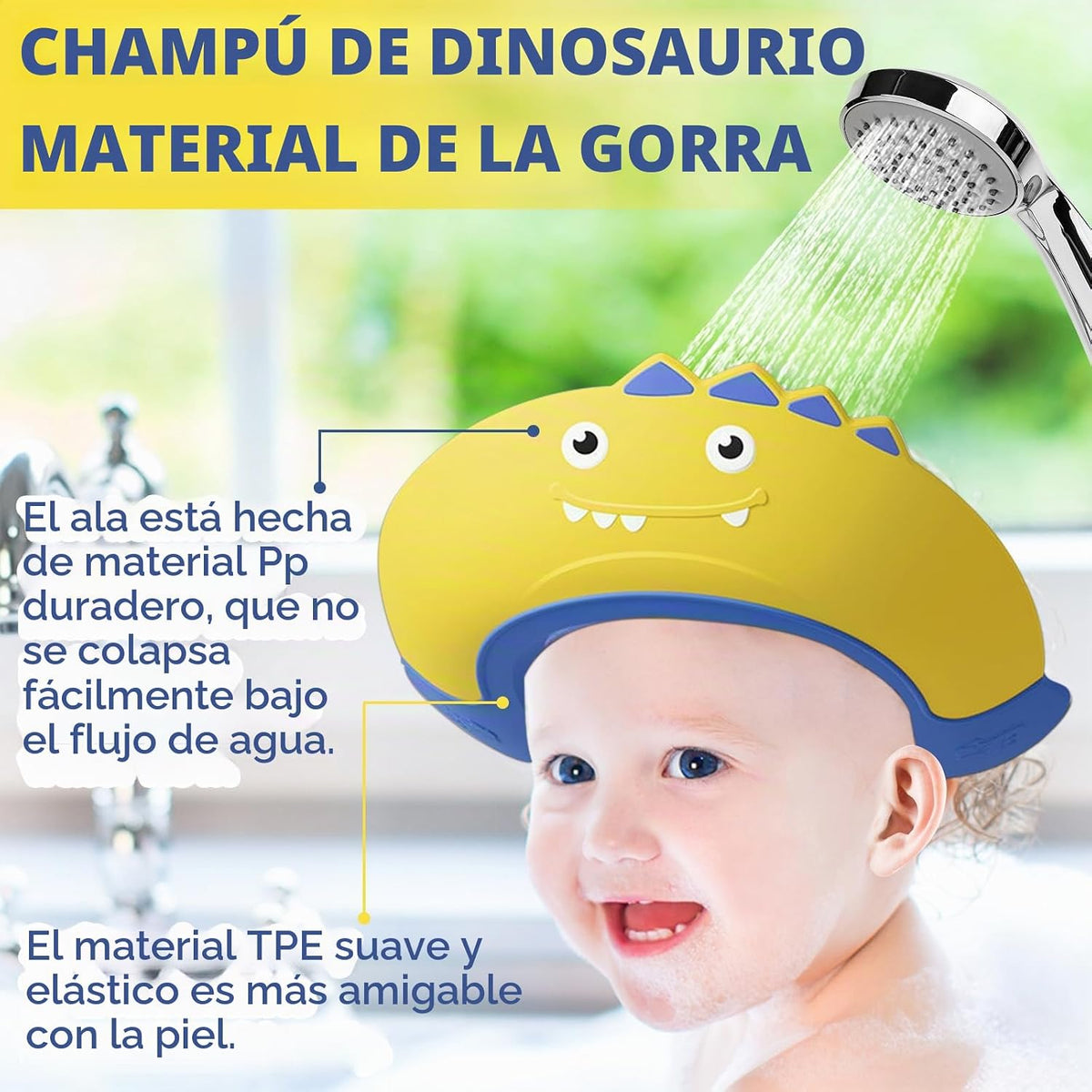 Thcbme Gorro de baby shower, gorro de ducha para niños, sombrero de...