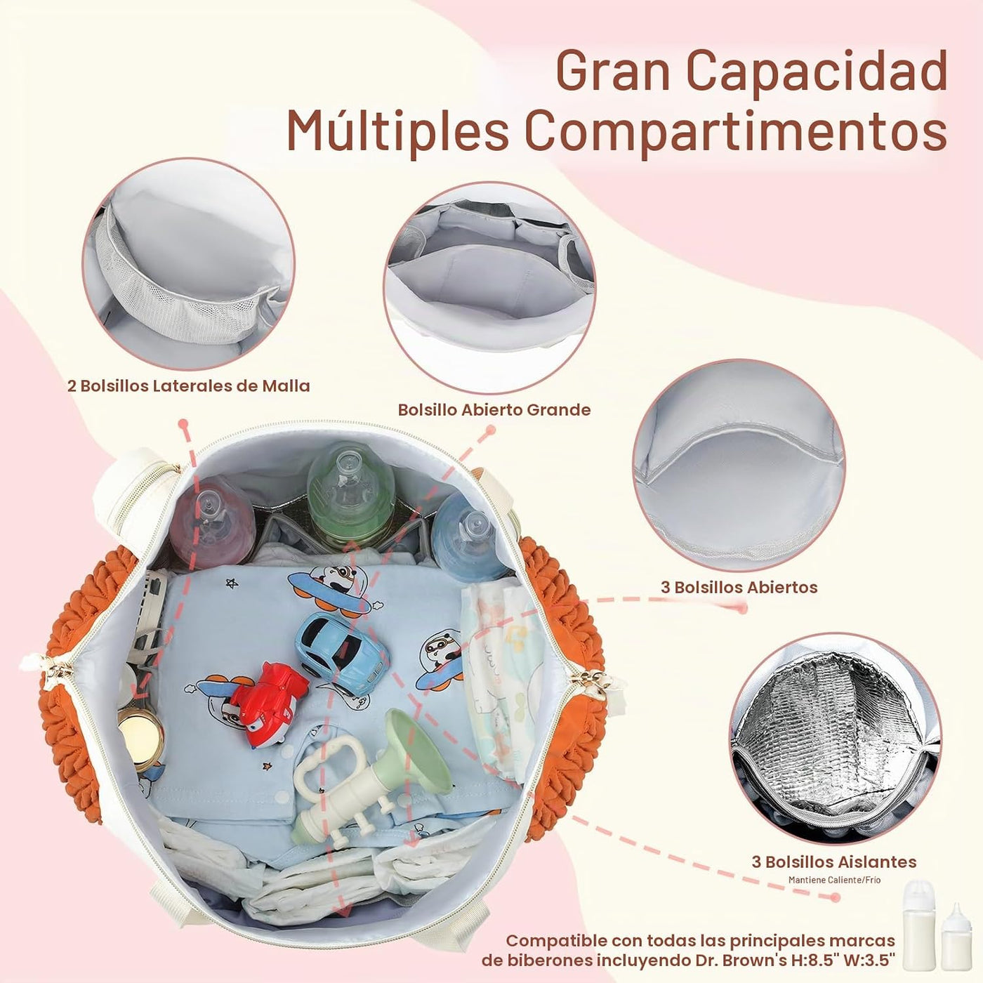 Bolsa de pañales para bebé, 6 unidades, bolsas de hospital grandes...