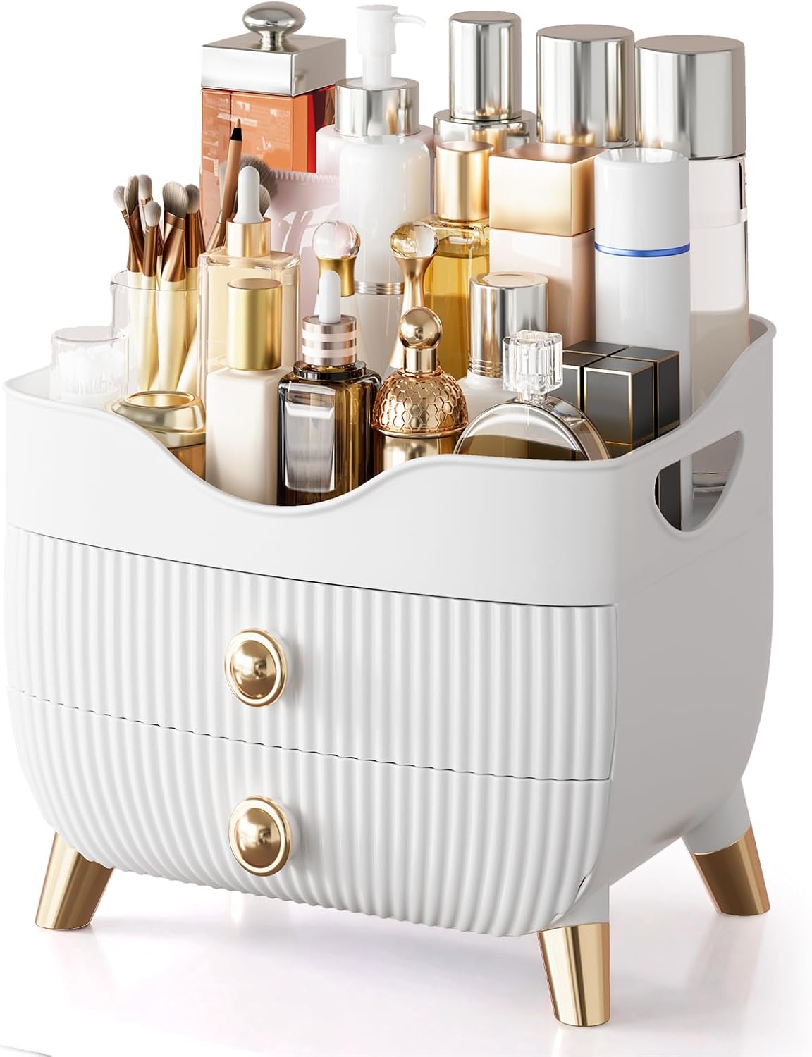 Organizador de maquillaje para encimera, organizador de cuidado de...