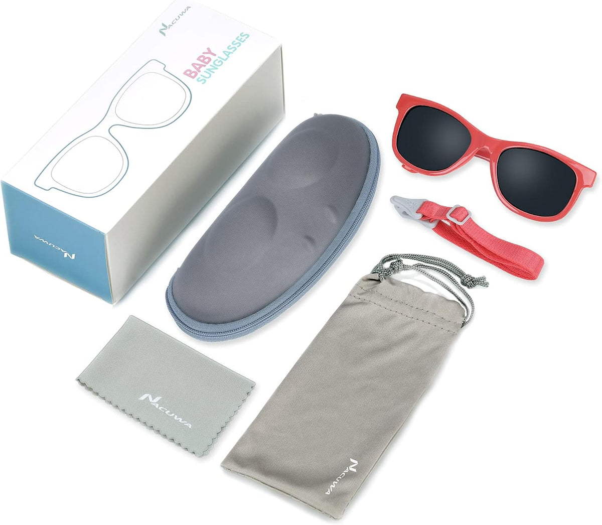 Nacuwa Gafas de sol para bebé, 100% a prueba de rayos UV, para bebé...