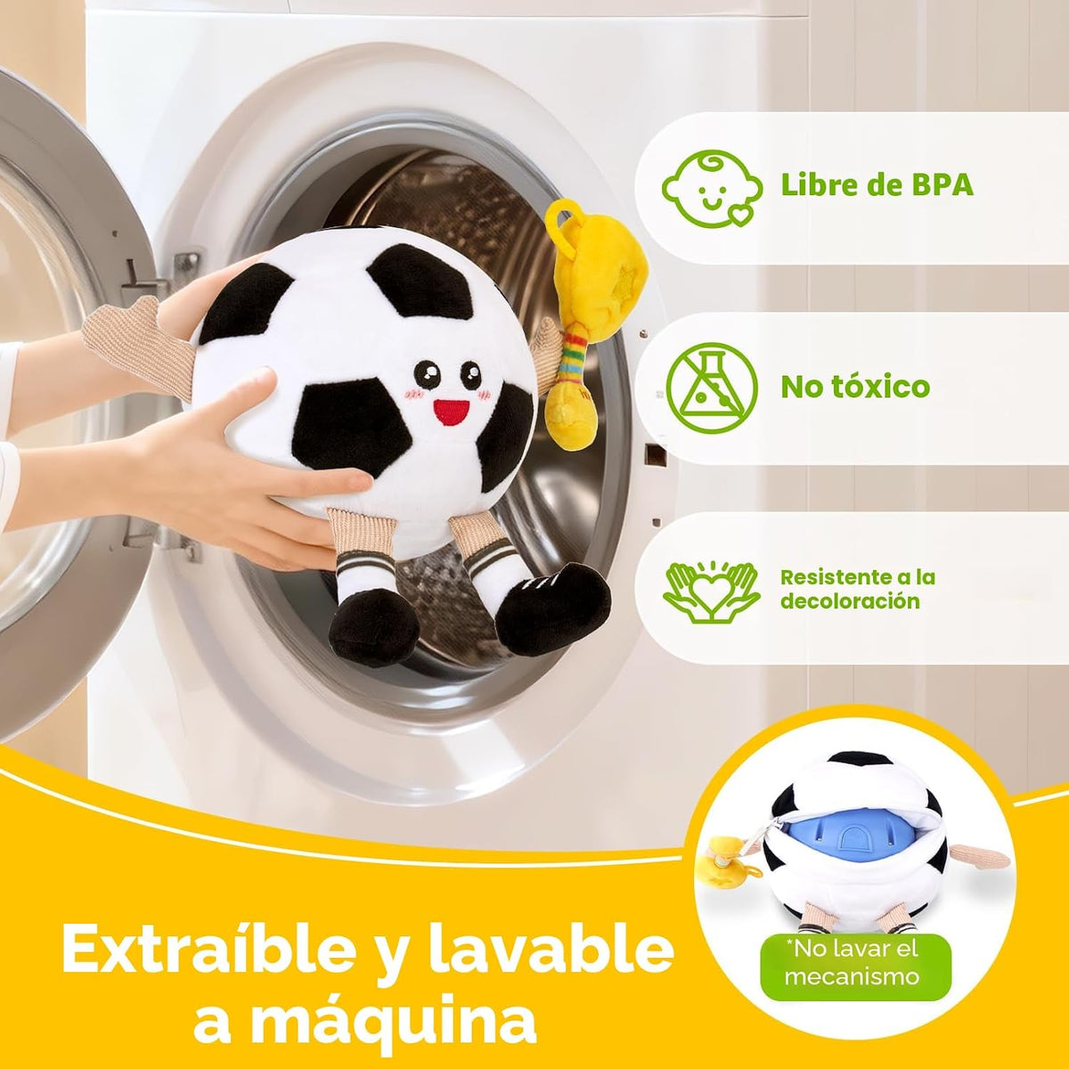 hahaland Juguete de peluche para bebés de 6, 12 y 18 meses, juguete...