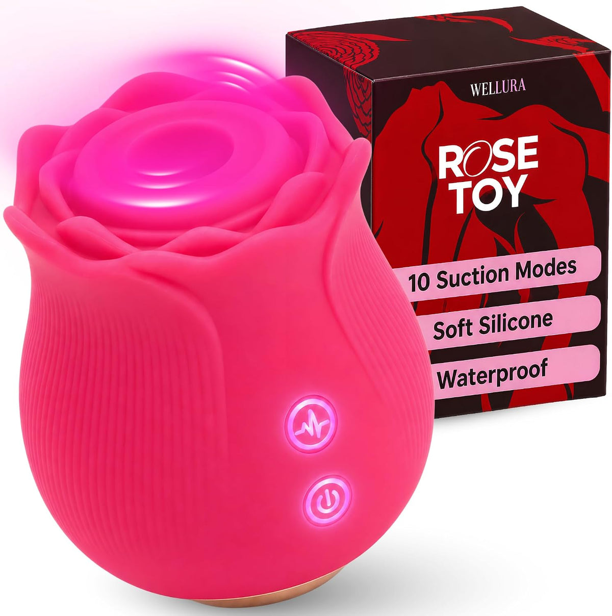 Vibrador de succión de juguete rosa para mujer - Juguete sexual est...