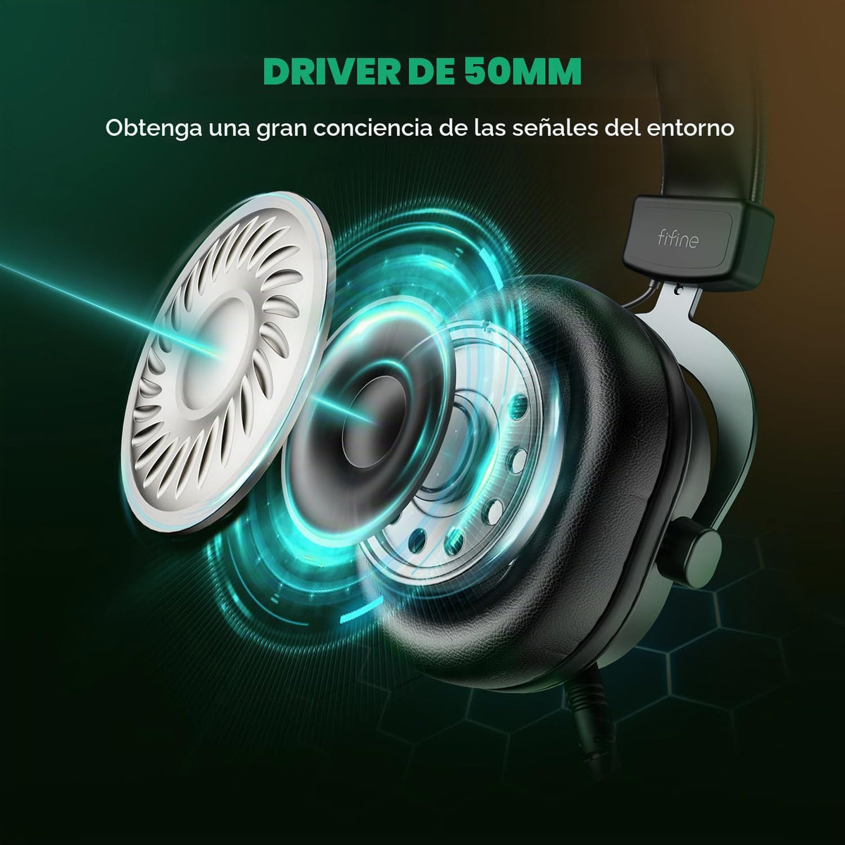 FIFINE AmpliGame H6 Auriculares USB con cable para juegos con RGB d...