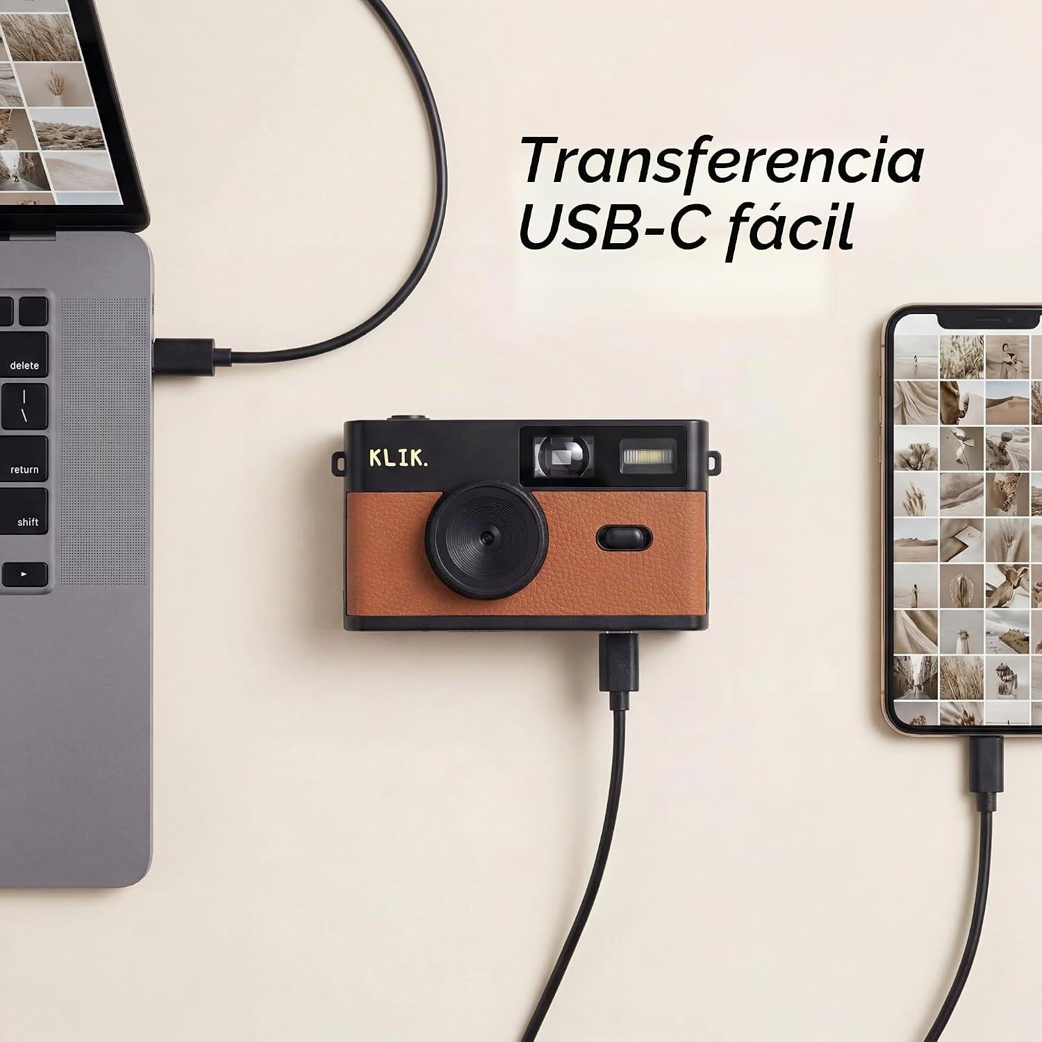 Klik Cámara digital sin pantalla | Mantente presente y captura foto...