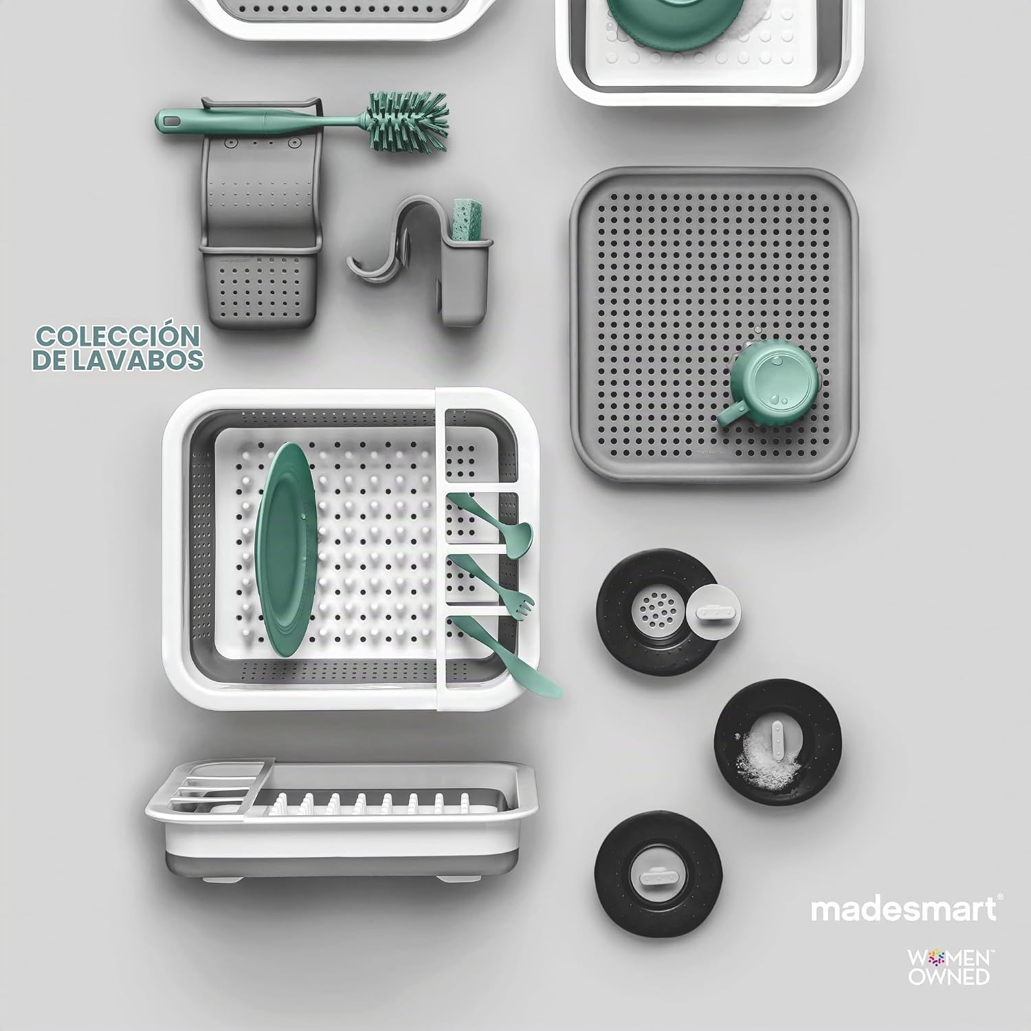 madesmart Organizador de 2 niveles, almacenamiento deslizable para...