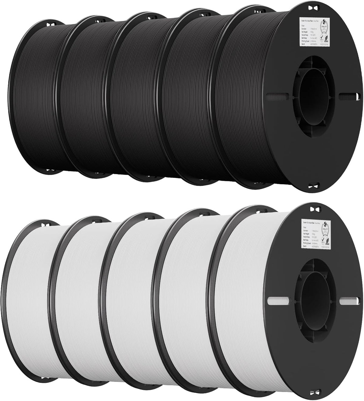 Creality Paquete de 10 filamentos PLA de 0.069 pulgadas para impres...