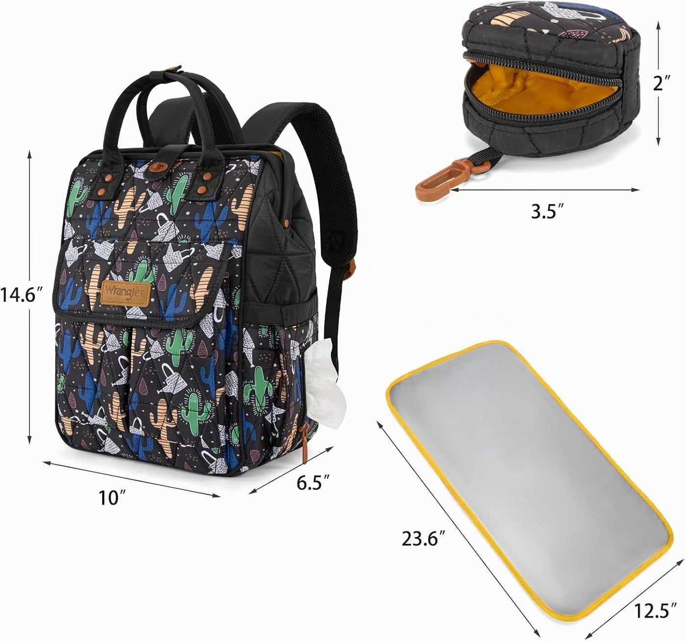 Montana West Wrangler Aztec - Mochila bolsa para pañales estilo occ...
