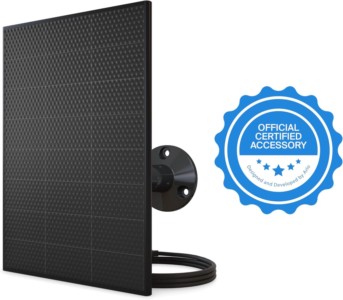 Arlo Cargador de panel solar (negro), accesorio certificado por Arl...