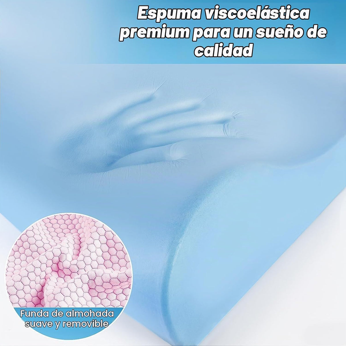 Almohada cervical ergonómica para dormir, tamaño estándar rosa | Al...