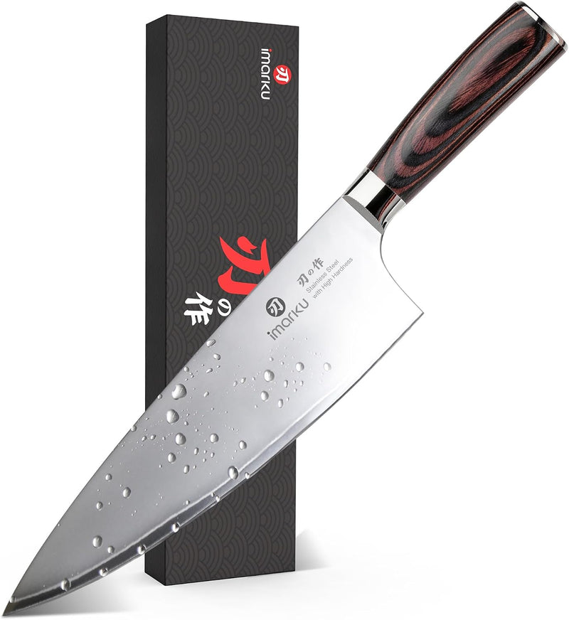 imarku Cuchillo de chef japonés profesional de 8.5 pulgadas, cuchil...