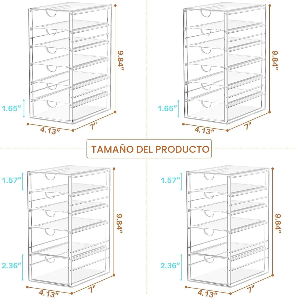 ARSTPEOE Organizador de maquillaje y almacenamiento acrílico de 22...