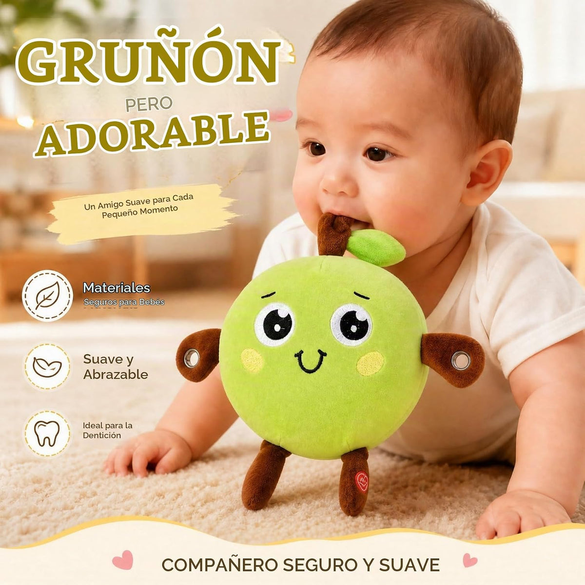 DoddyFun Juguetes sensoriales musicales, juego interactivo de peluc...