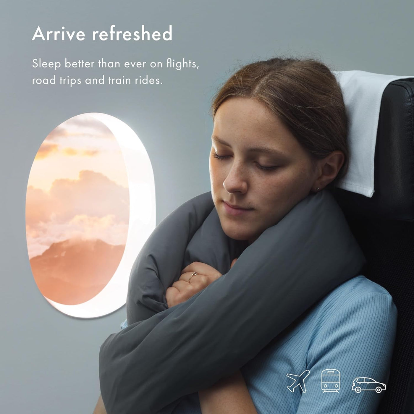 Huzi Infinity Pillow - Bufanda cervical suave para usar en el hogar...