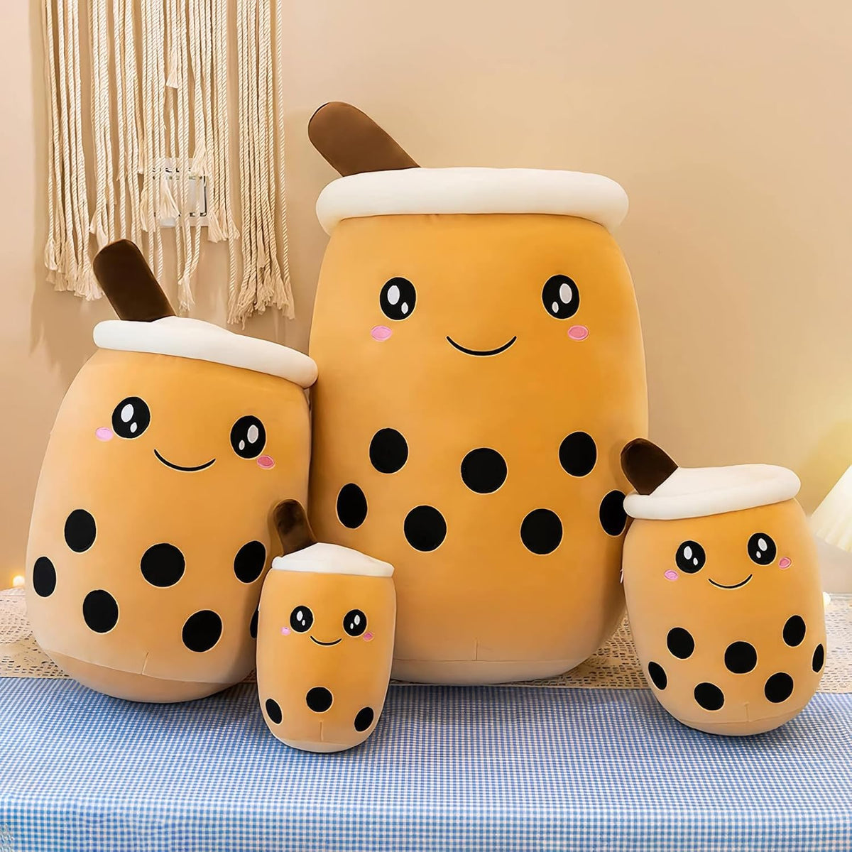 VSFNDB Boba de peluche de peluche con burbujas de té de peluche, ju...