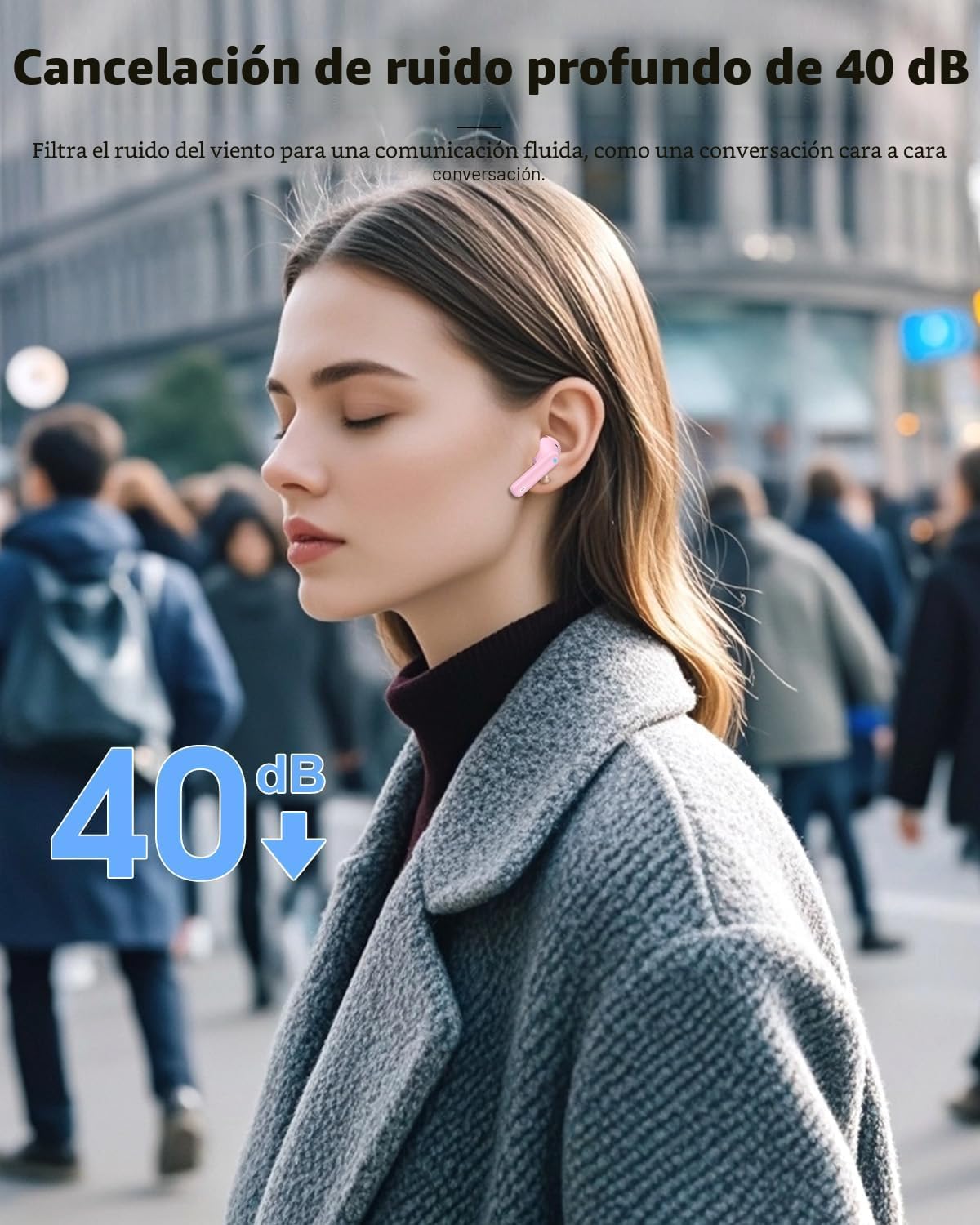 Auriculares inalámbricos, Bluetooth 5.4 Auriculares estéreo y llama...