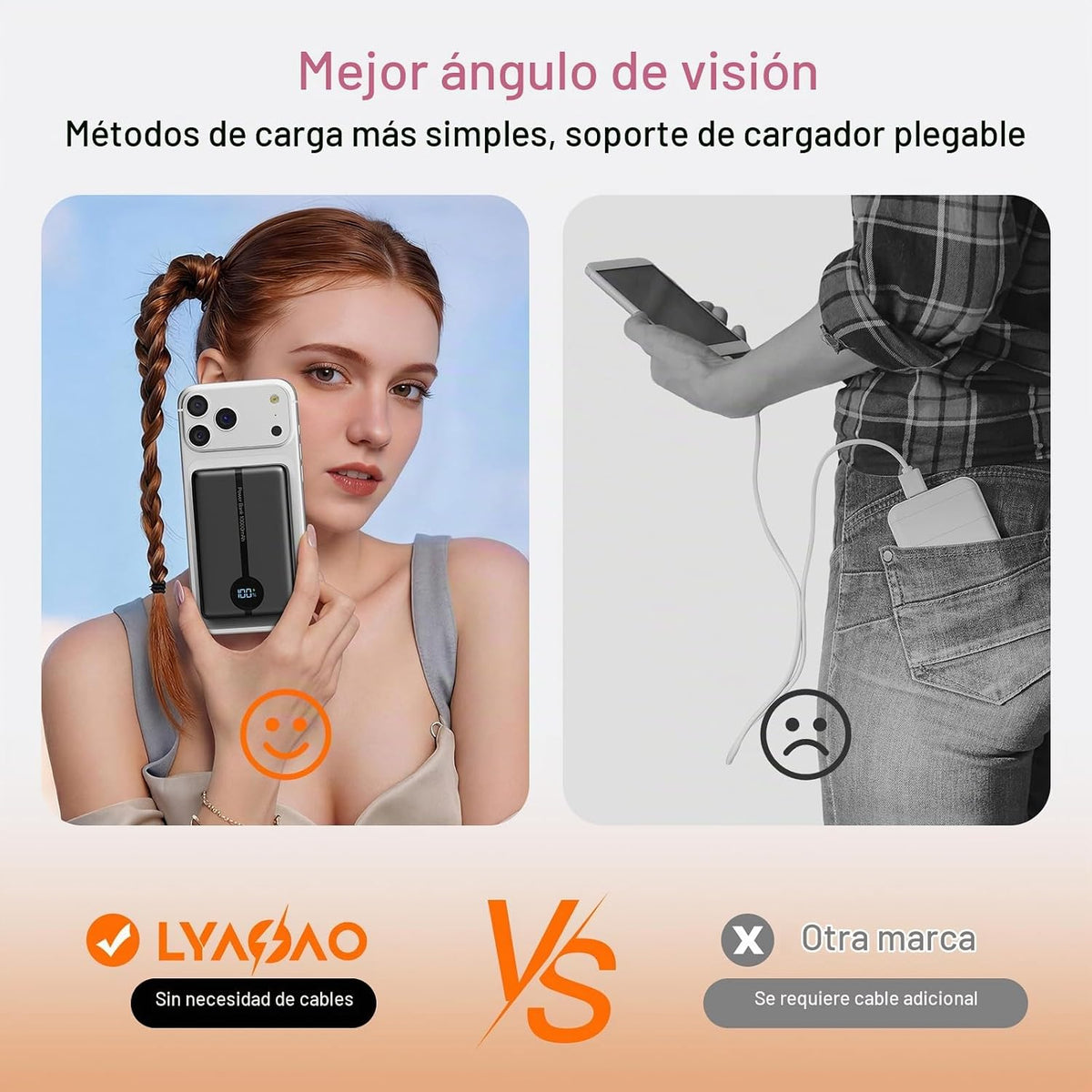 LYAOAO para MagSafe Power Bank 10000mAh, cargador portátil magnétic...
