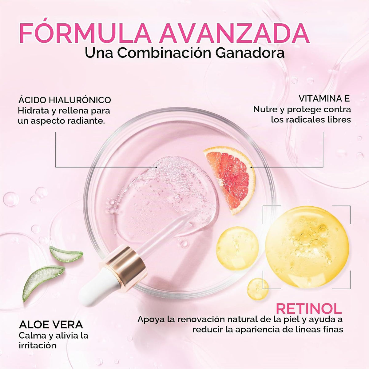 Ember Cloud - Suero de retinol para rostro con ácido hialurónico y...