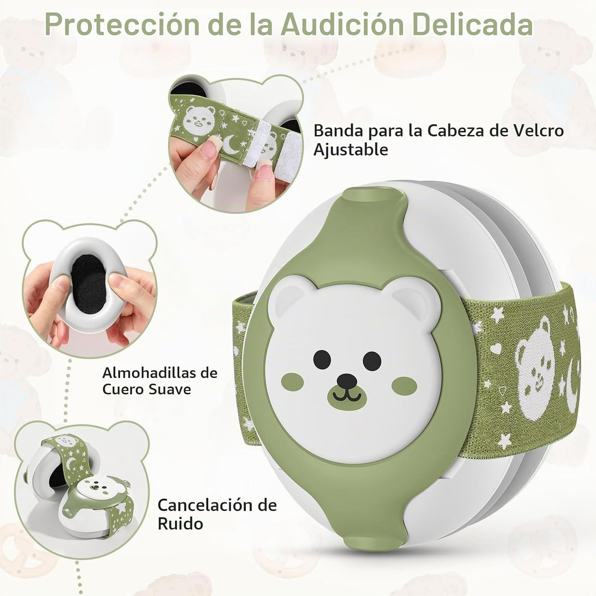 YomauiYee Orejeras para Bebés, Auriculares para Bebés con Cancelaci...