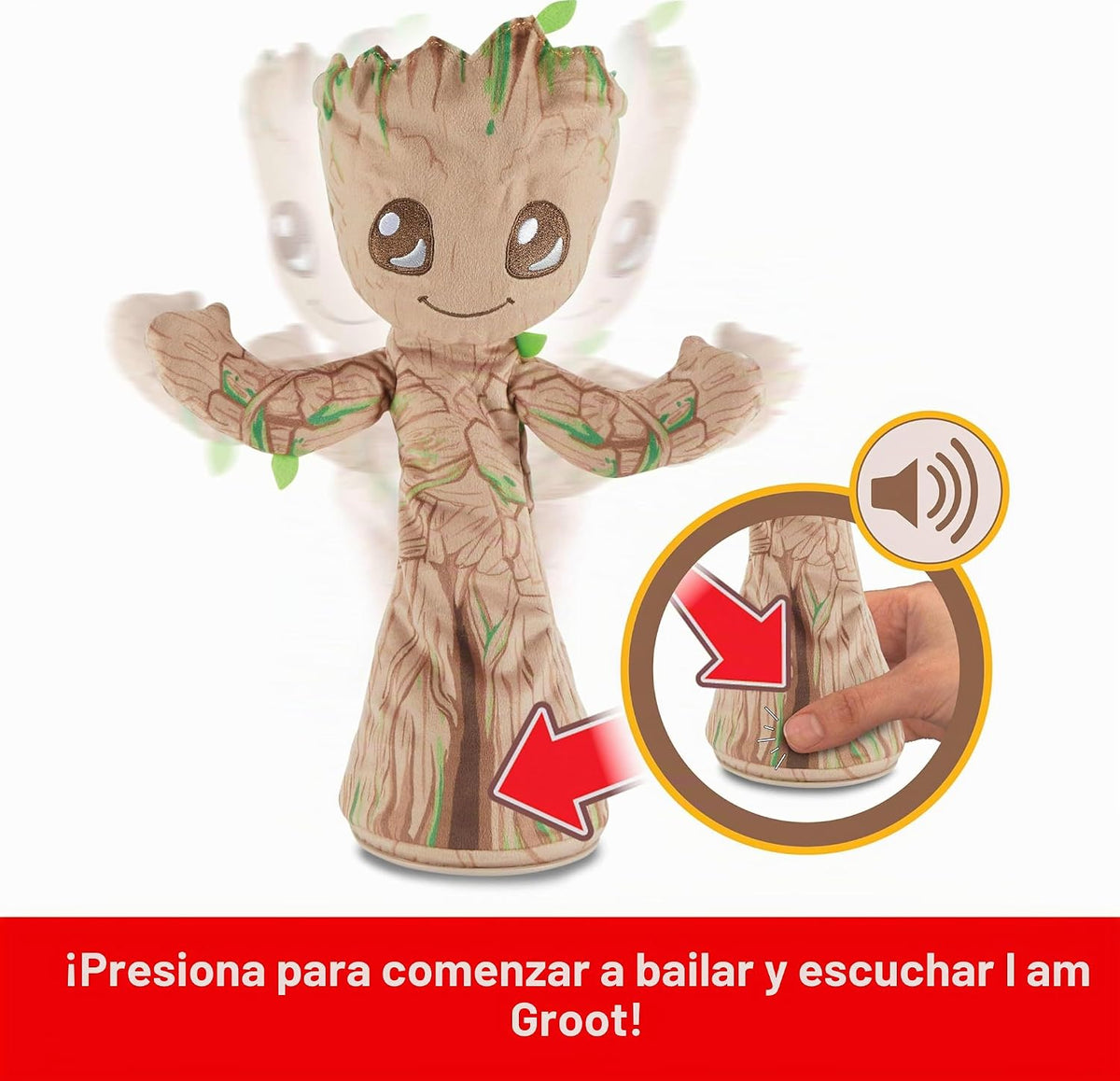 Mattel Marvel Peluche, Groot Bailarín con Habilidad de Hablar en In...
