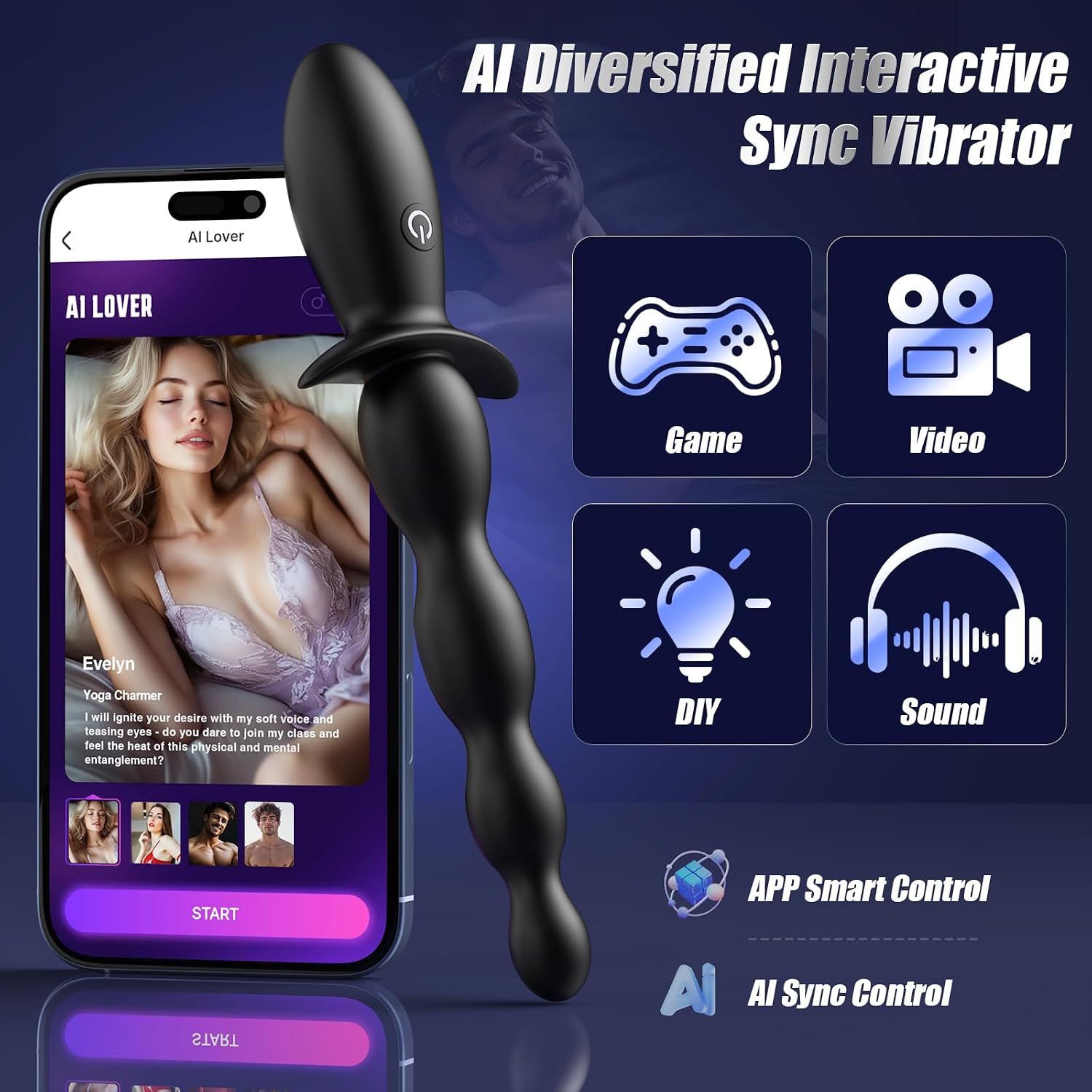 BEISAR Vibrador Anal Masajeador de Próstata - Apto para Principiant...