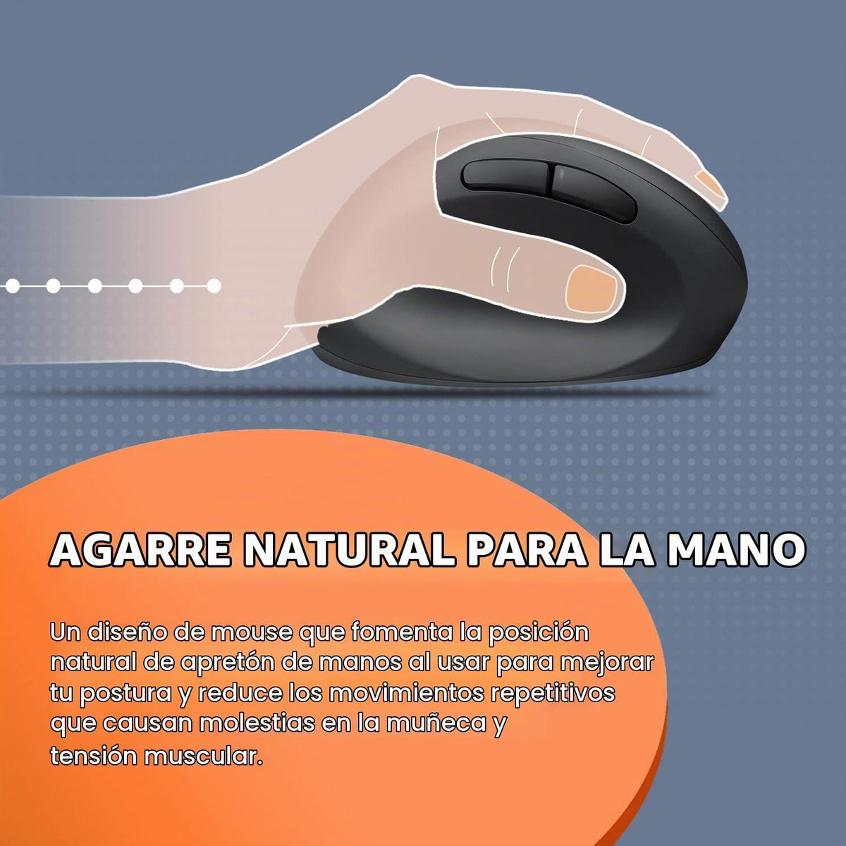 Perixx Perimice-719L, ratón vertical inalámbrico para zurdos, tamañ...