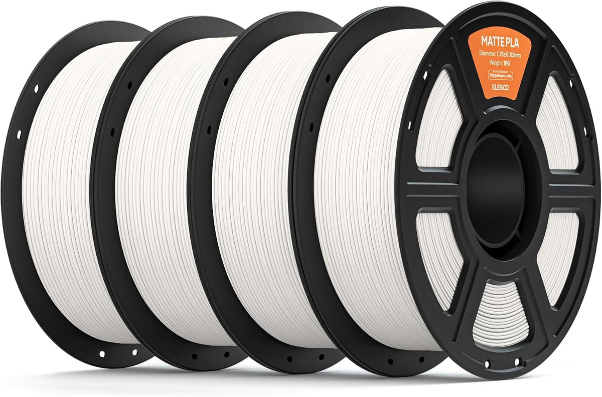 ELEGOO Filamento de impresora 3D PLA mate 0.07 in blanco 8.8 lbs |...