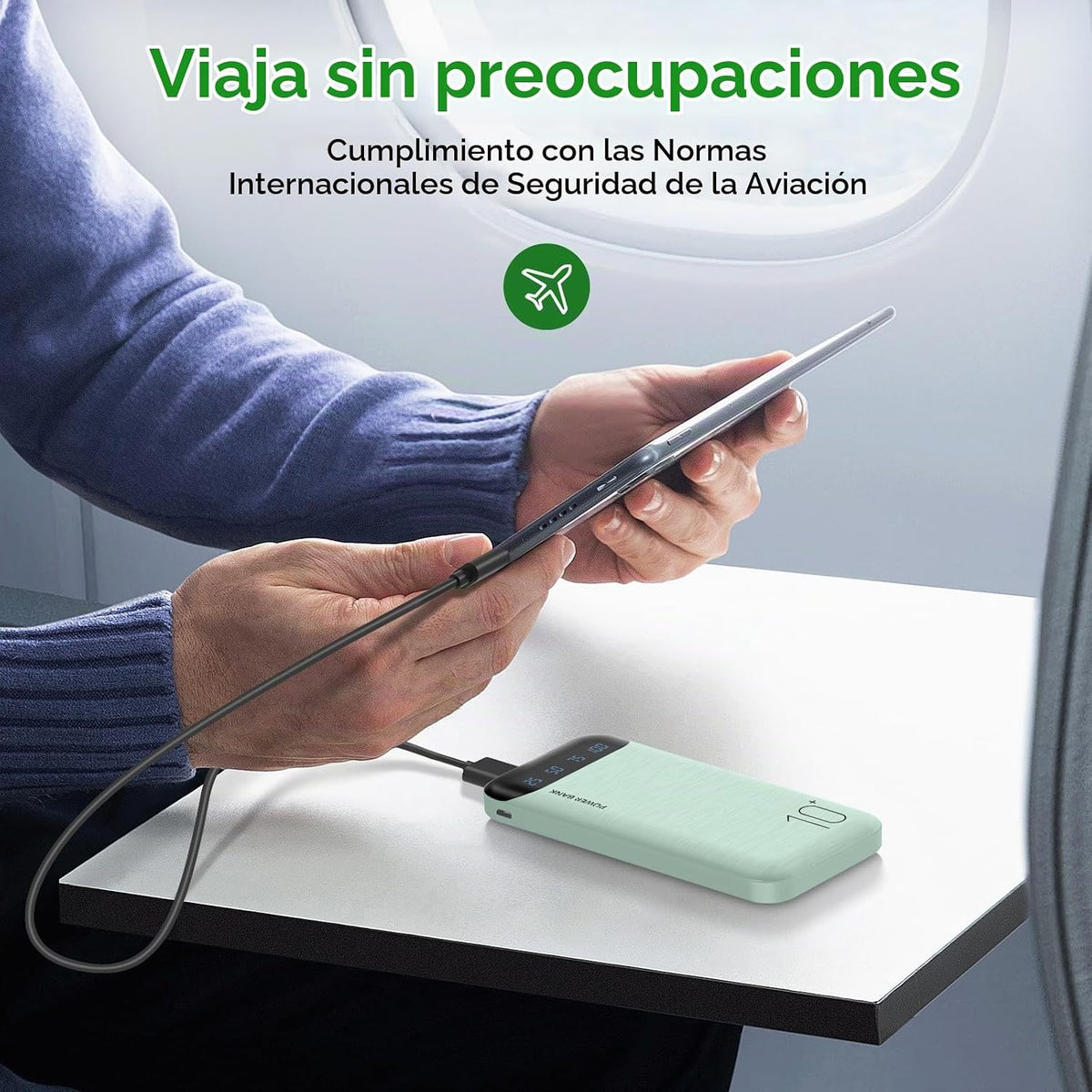 YOBON Power Bank - Cargador portátil de 10000 mAh, batería delgada...