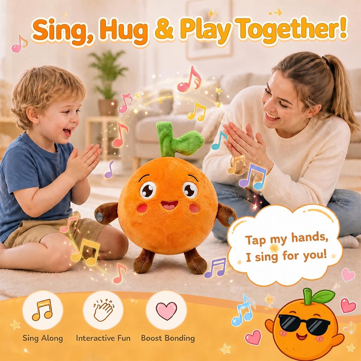 EASYFORALL Juguetes sensoriales musicales Juguete de peluche musica...