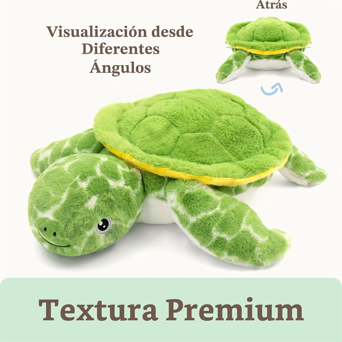 IKASA Juguete de peluche de tortuga marina gigante, juguetes suaves...