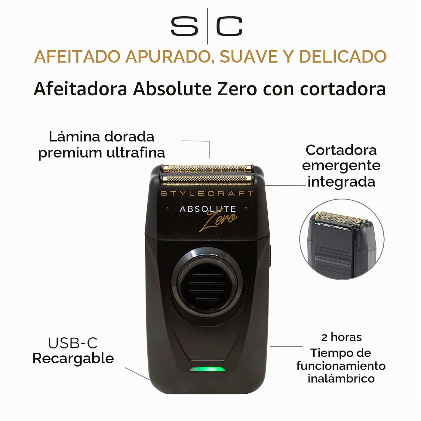 StyleCraft Afeitadora Absolute Zero Foil \u2013 Afeitado cerrado y...