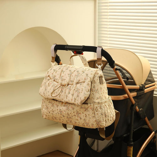 ANKICK Mochila acolchada para pañales con correas para cochecito, b...