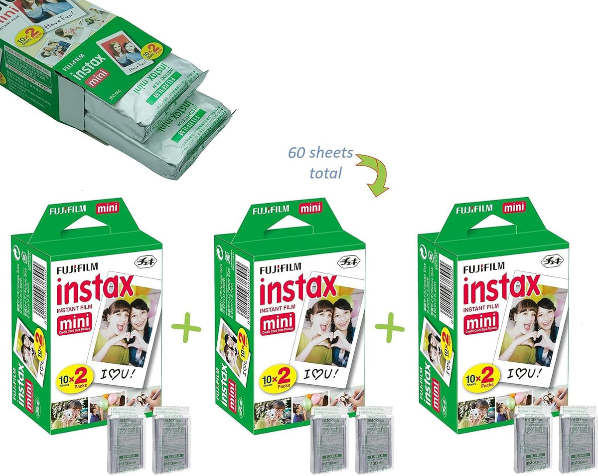 Fujifilm Instax Mini 12 Instant Camera Blossom Pink y 60 hojas de p...