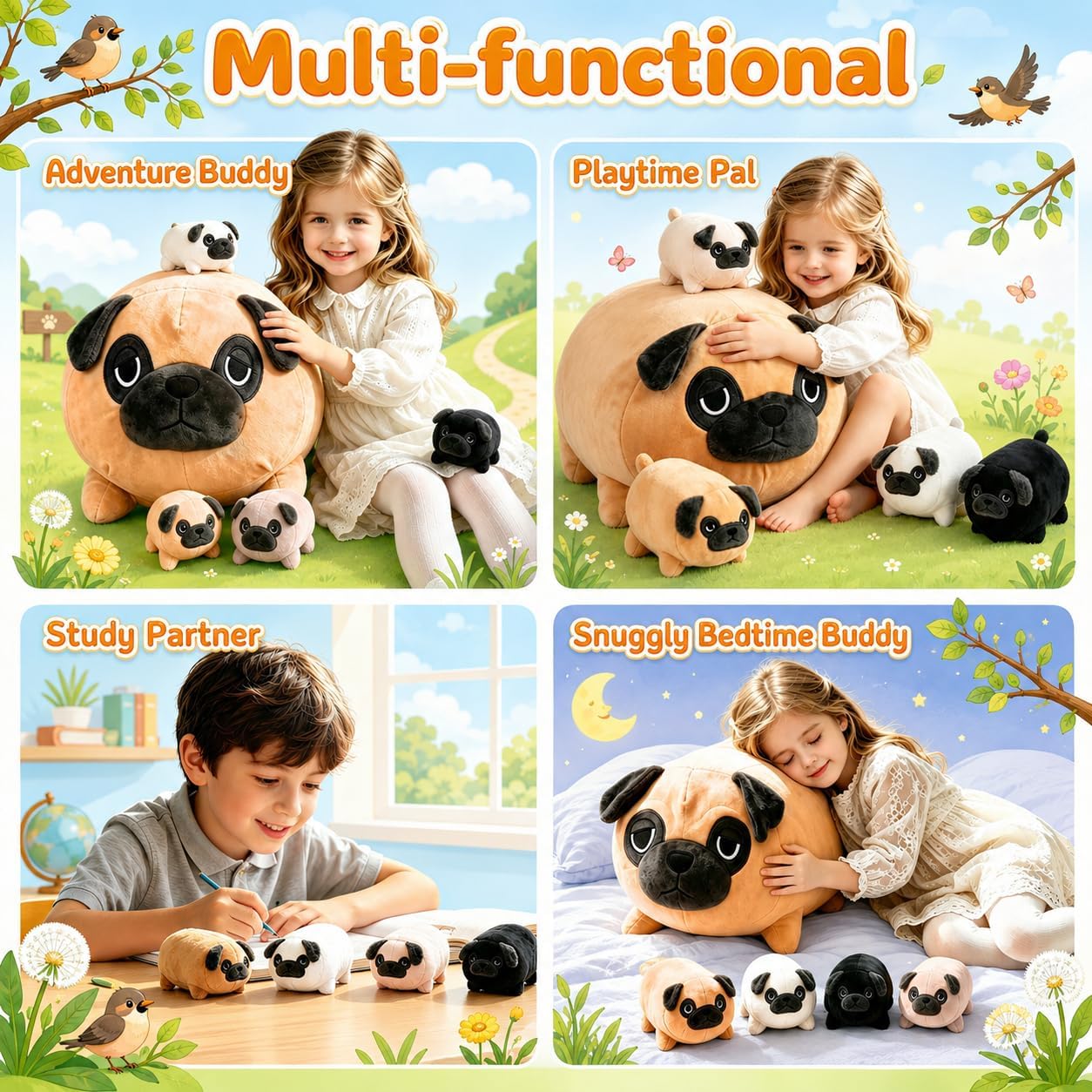 MMguai Peluche Suave de Bulldog Lindo Bulldog Francés Animales de P...