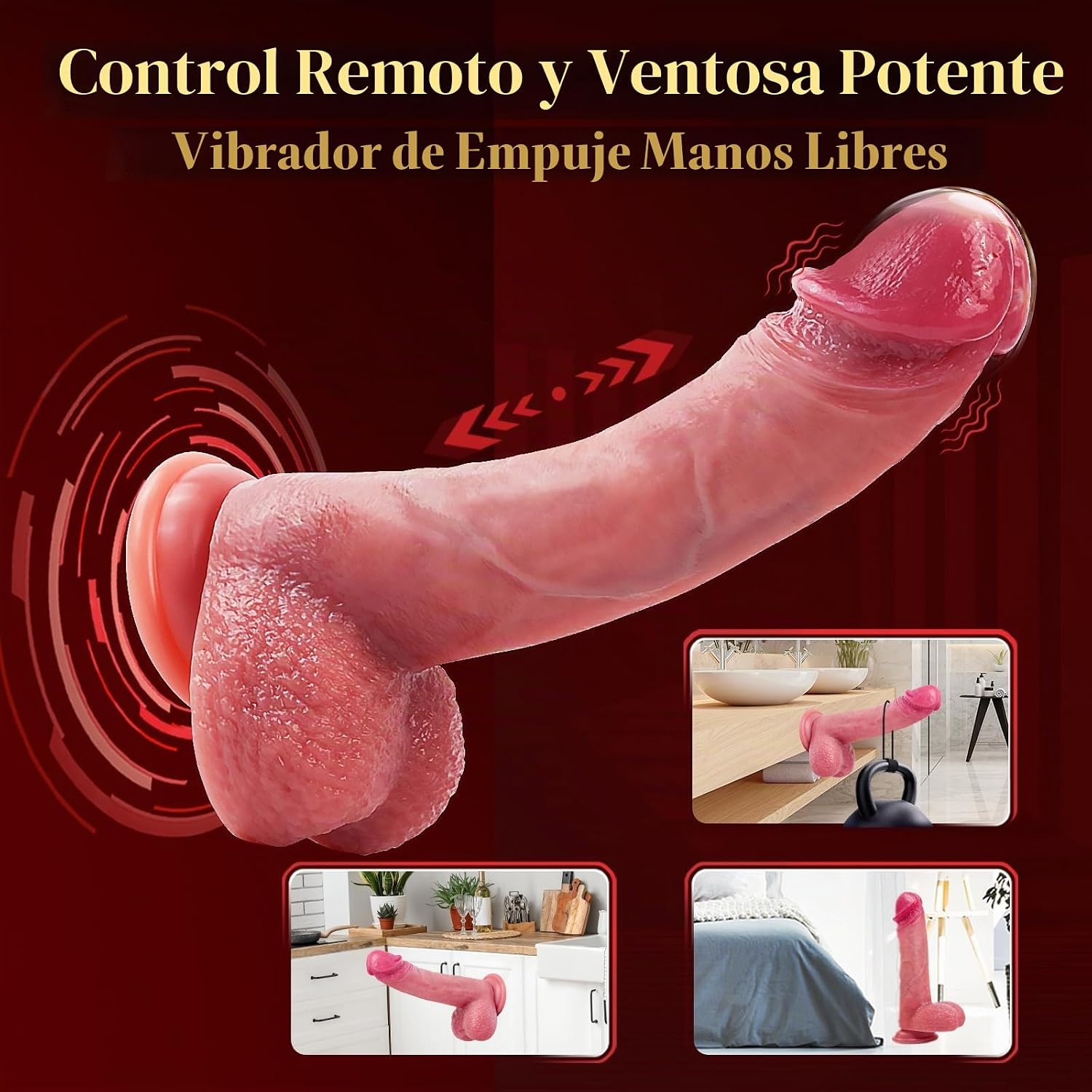 Mrgras Sex Toys Realista Empuje Punto G Consolador Vibrador Pene Co...