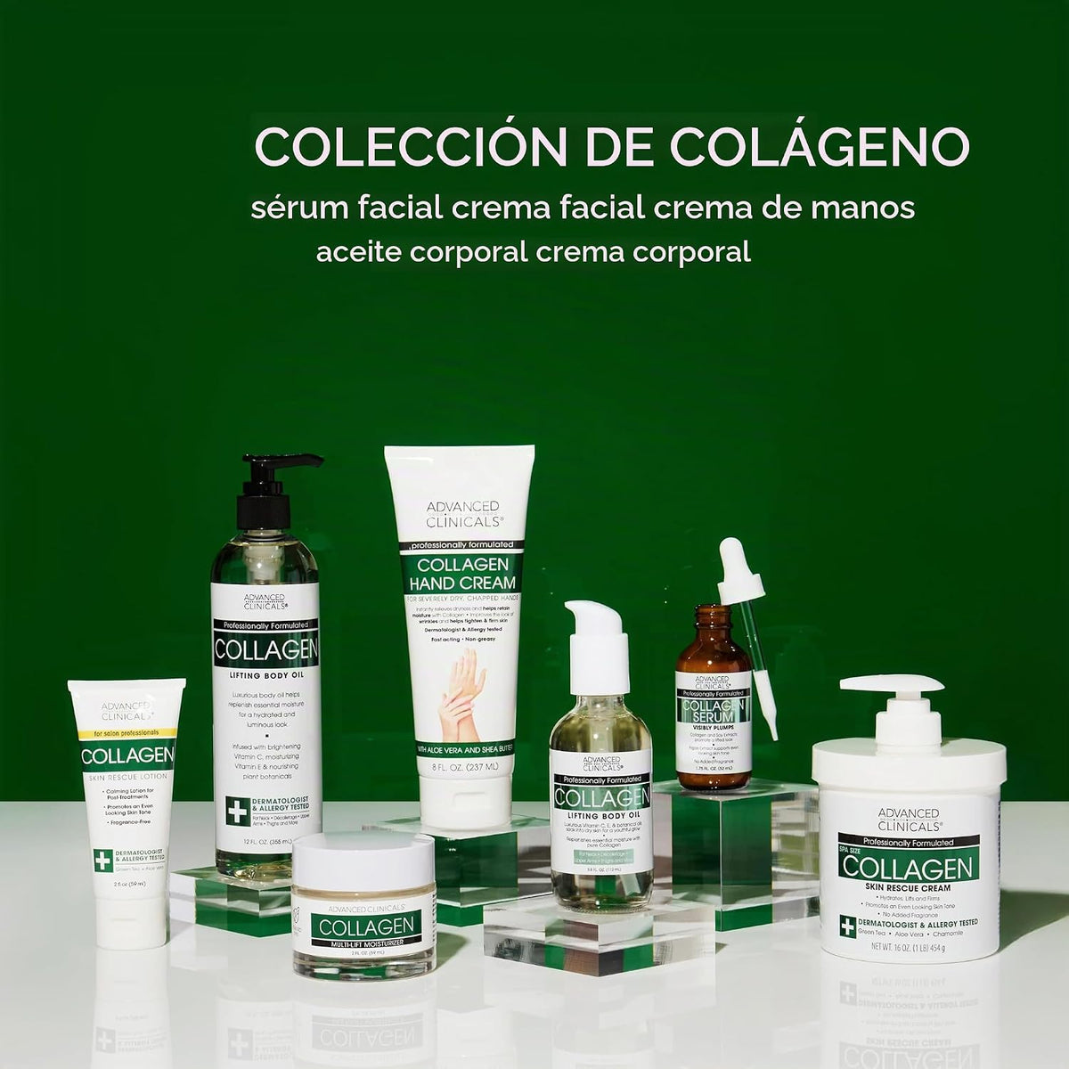 Advanced Clinicals Suero de colágeno para la cara | Suero de péptid...