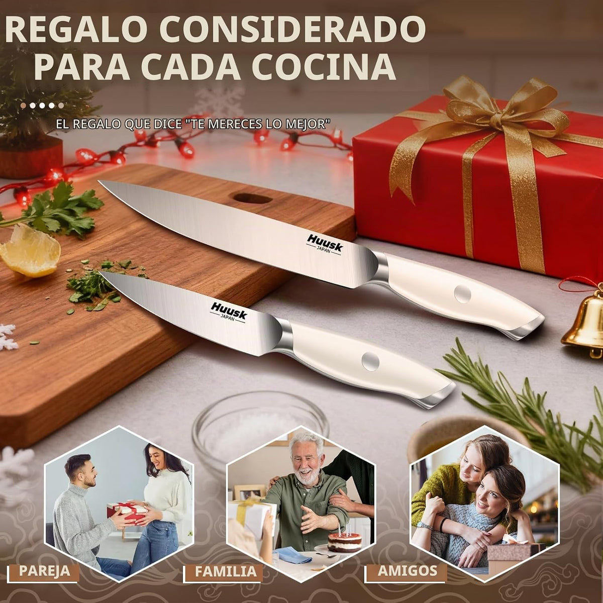 Huusk - Juego de cuchillos para pelar frutas de 5 pulgadas y 3.5 pu...